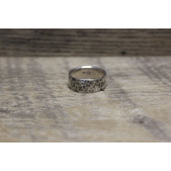 David Tishbi sterling silver handmade hammered band ring‎ 7.5 - 8 - Picture 1 of 11